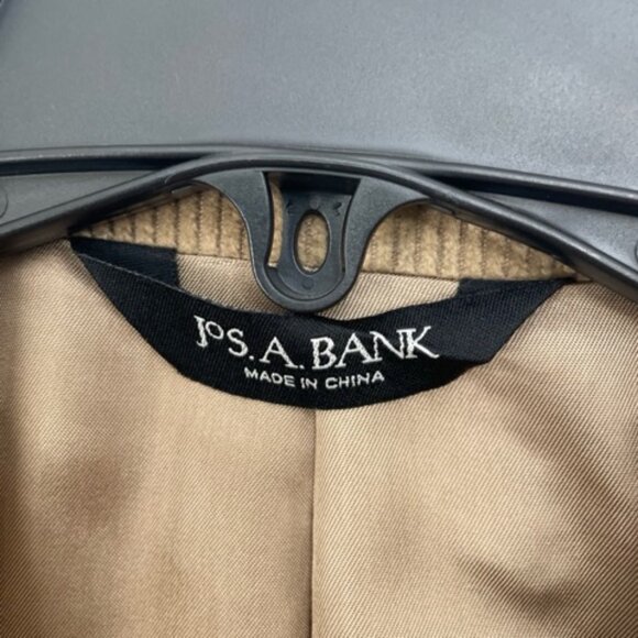Jos A Bank Sport Coat Jacket Blazer Men's R40 Camel Tan Corduroy Wool Silk Blend - Picture 2 of 8